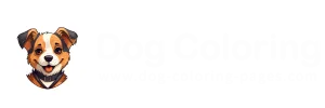 dog coloring pages 300100white