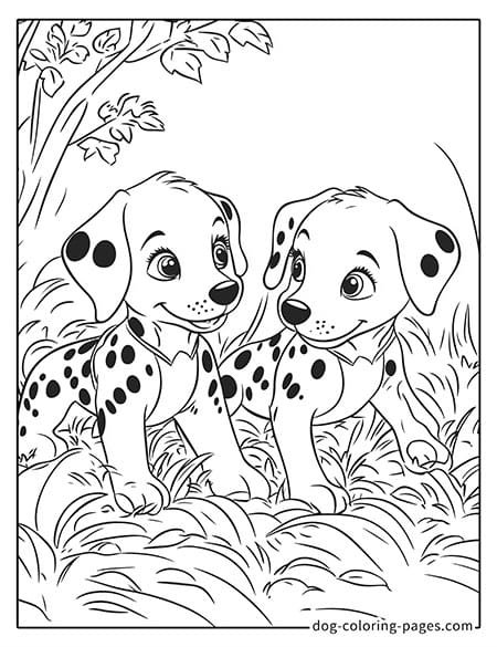 dalmatian dog coloring page-01