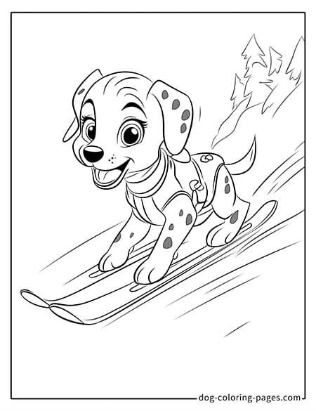 dalmatian dog coloring page-02