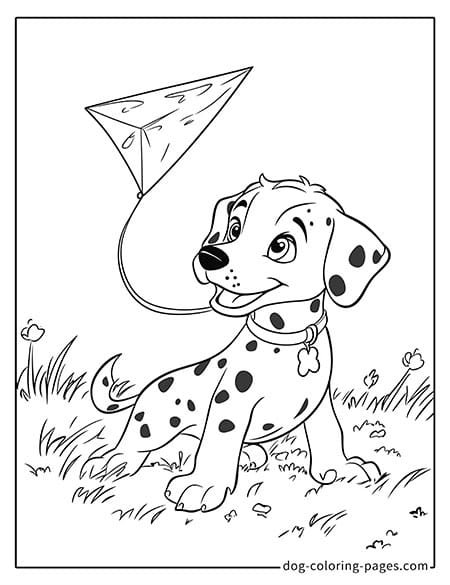 dalmatian dog coloring page-09