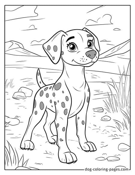 dalmatian dog coloring page-11