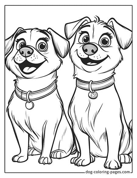 puppy dog pals coloring pages - sitting on the ground-01