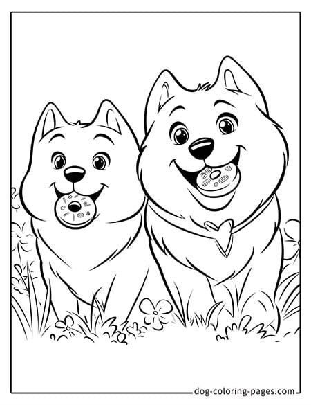 puppy dog pals coloring pages - sitting in a flower bed-03