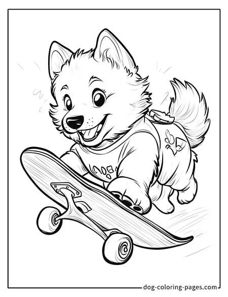 Husky dog coloring page - Sporty husky in action 4501