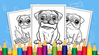 Pug Coloring Pages 01