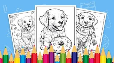 Cute puppy dog coloring pages 01