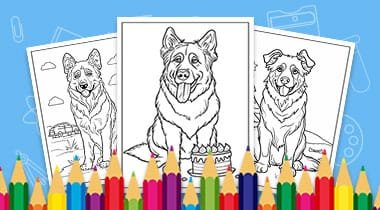 german shepherd dog coloring pages 01